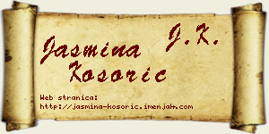 Jasmina Kosorić vizit kartica